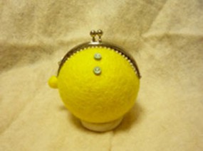 まんまる小物入れ　レモン