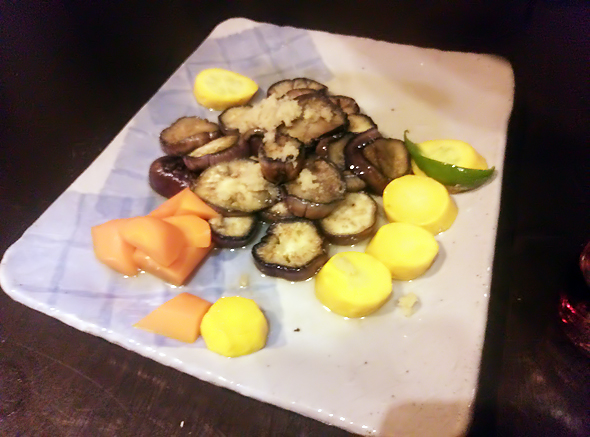ズッキーニと茄子の炒め物