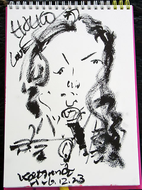 桑名晴子さんの似顔絵